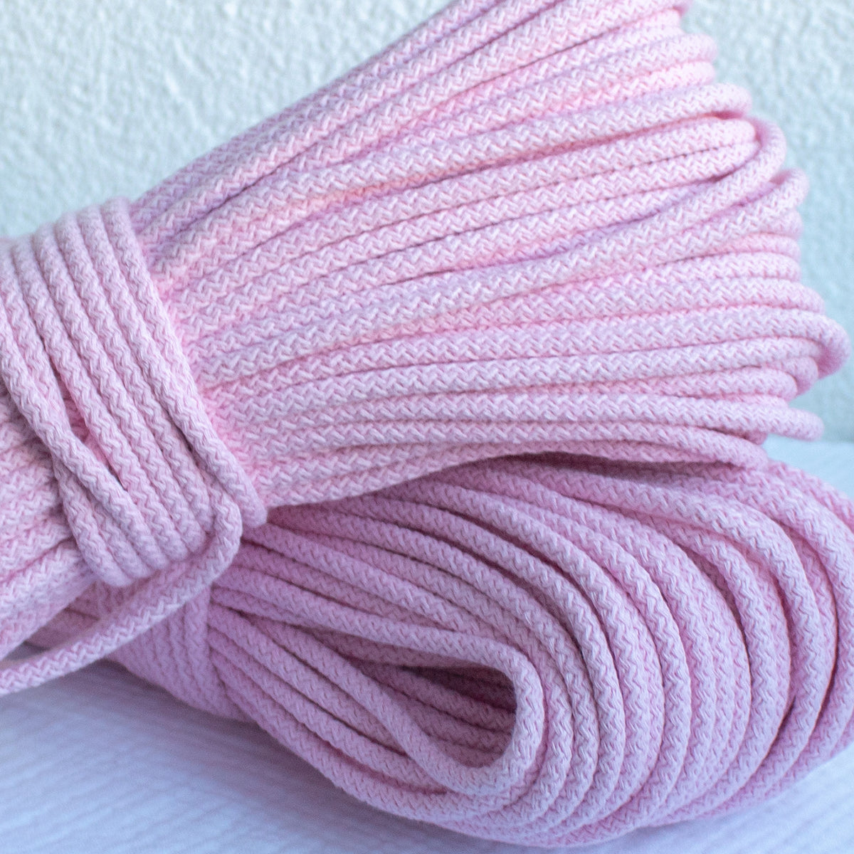 Braided Cotton Cord 5.5 mm, 50 meters PINK