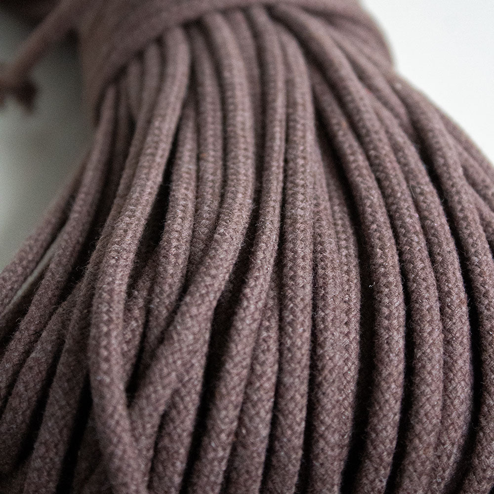 Cotton Cord 5 mm, 50 meters. BROWN color