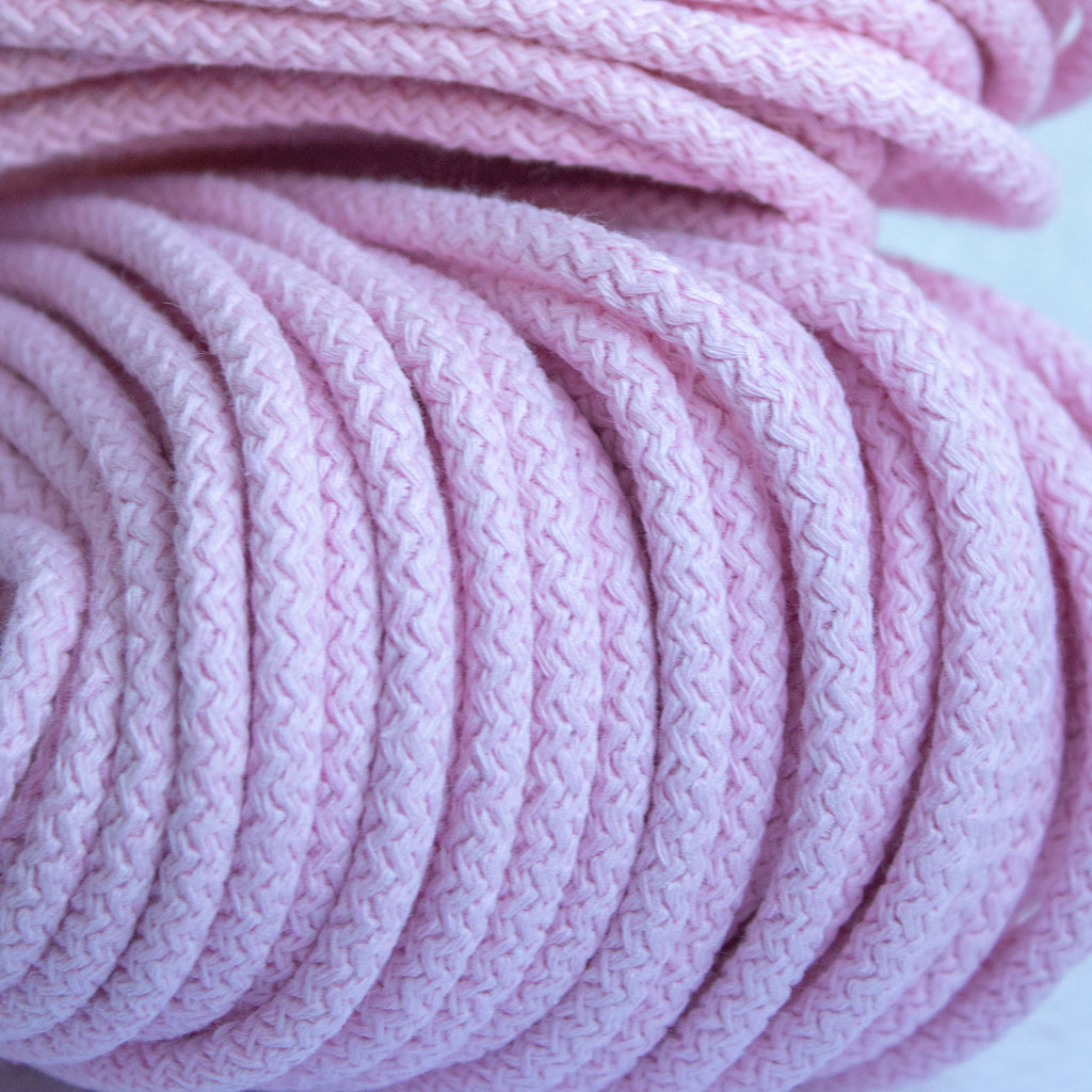 Braided Cotton Cord 5.5 mm, 50 meters PINK
