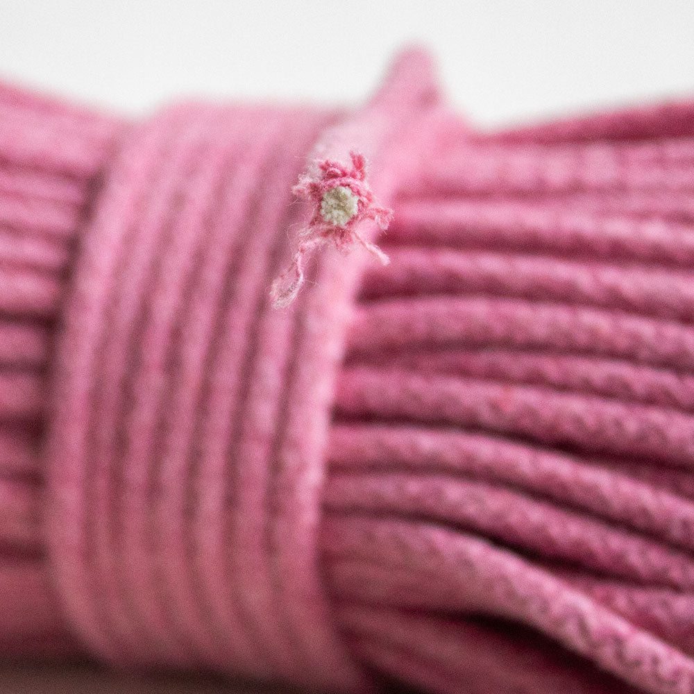 Braided Cotton Cord 5.5 mm, 50 meters DUSTY ROSE color