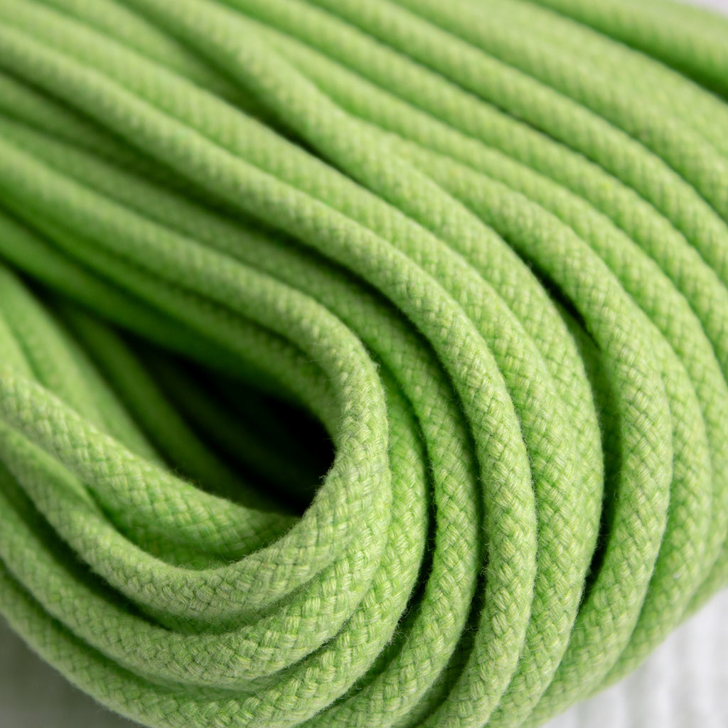 Cotton Cord 5mm, 50 meters. Lime Green color