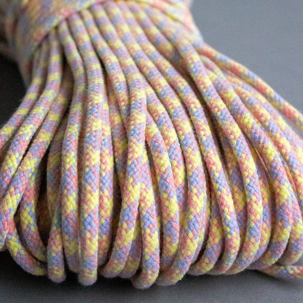 Cotton Cord 5mm, 50 meters. RAINBOW