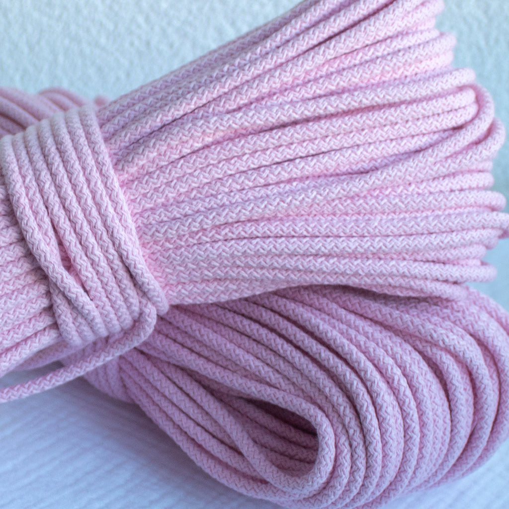 Braided Cotton Cord 5.5 mm, 50 meters PINK
