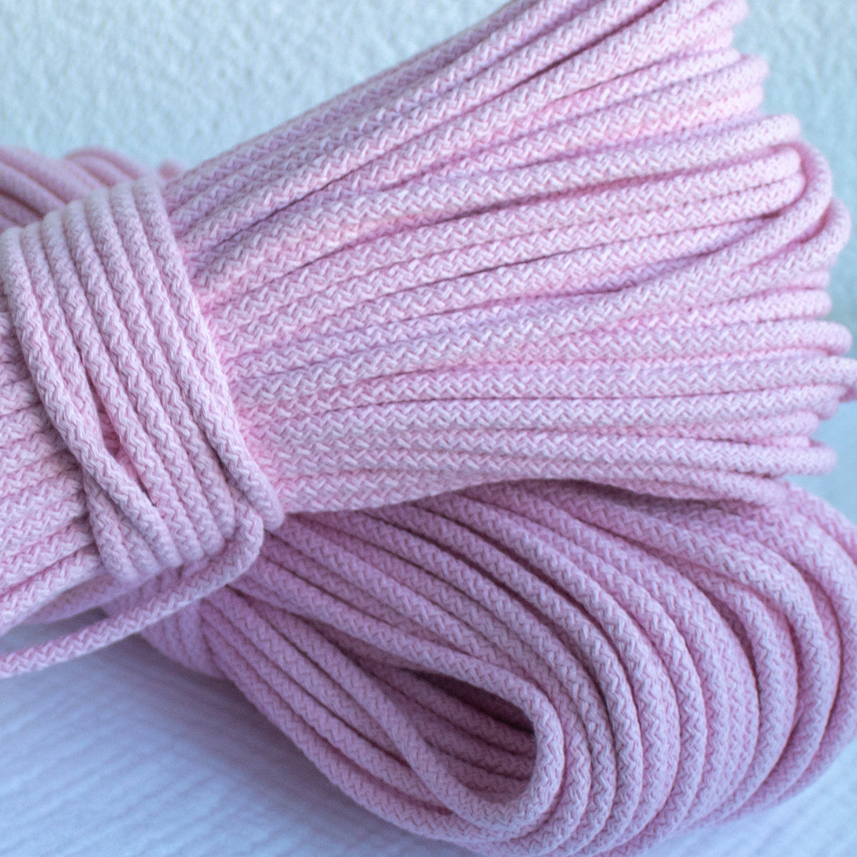 Braided Cotton Cord 5.5 mm, 50 meters PINK