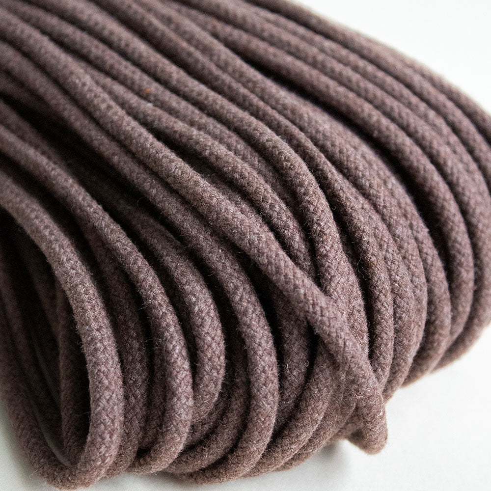 Cotton Cord 5 mm, 50 meters. BROWN color
