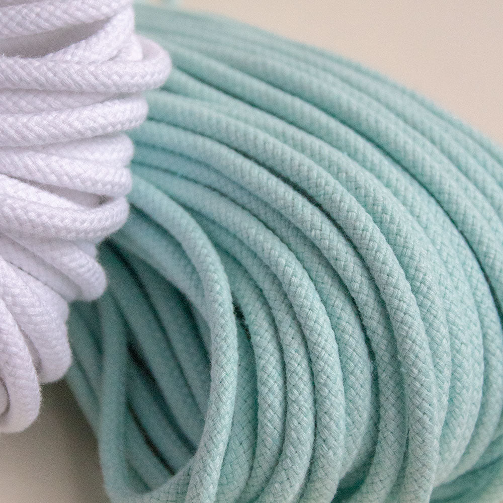 Cotton Cord 5mm, 50 meters. MINT color
