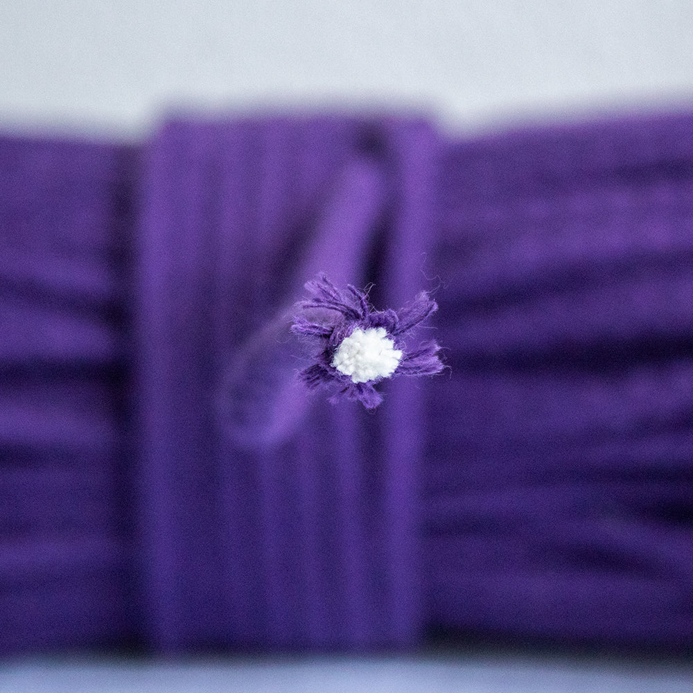 Braided Cotton Cord 5.5 mm, 50 meters. PURPLE color