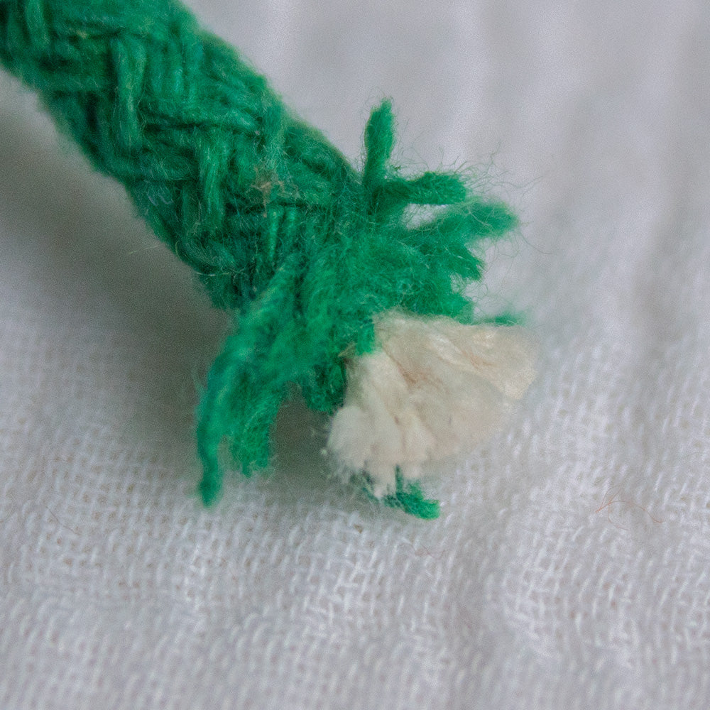 Braided Cotton Cord 5.5 mm, 50 meters GREEN color
