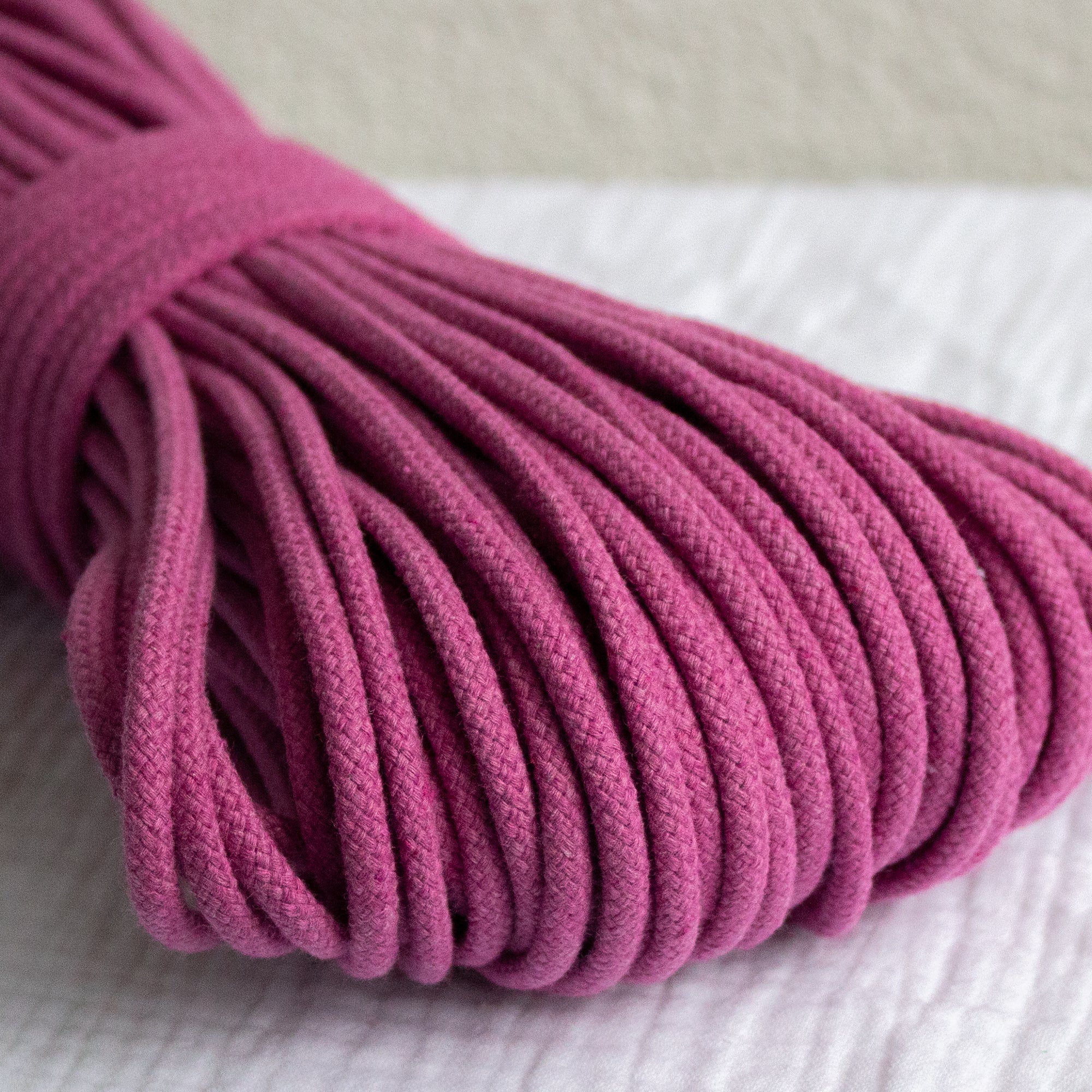 Cotton Cord 5mm, 50 meters. ORCHID color