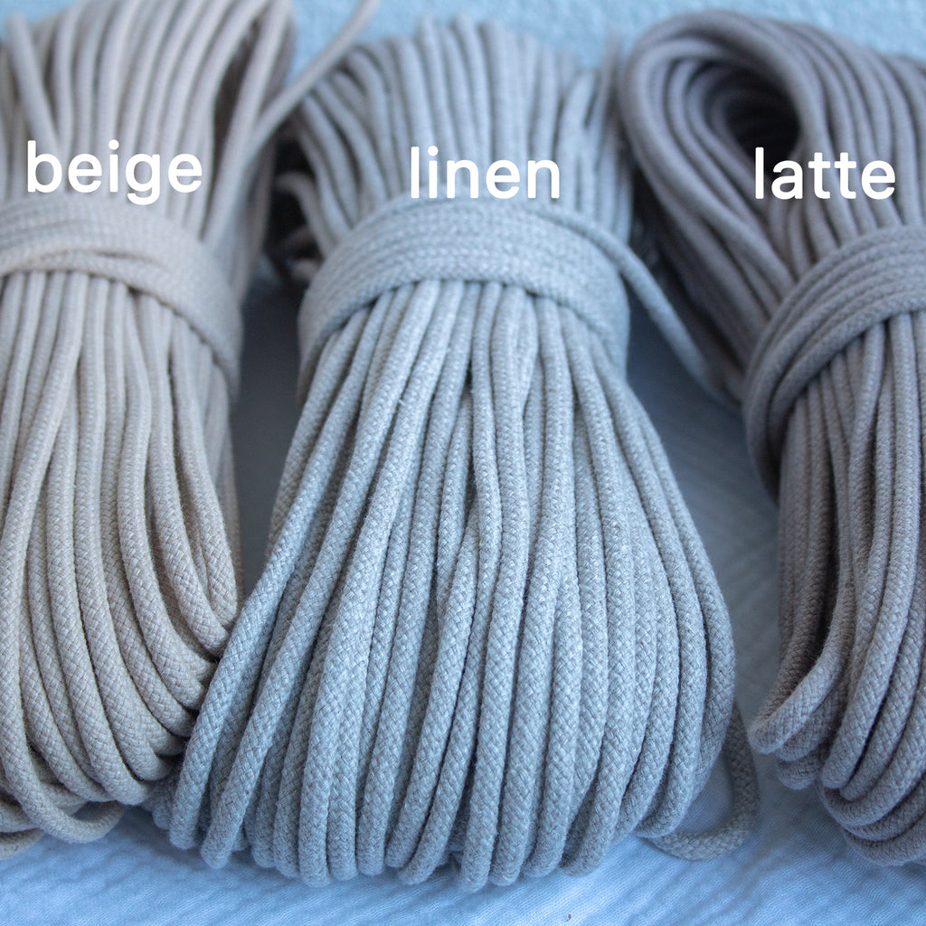 Cotton Cord 5mm, 50 meters. LINEN