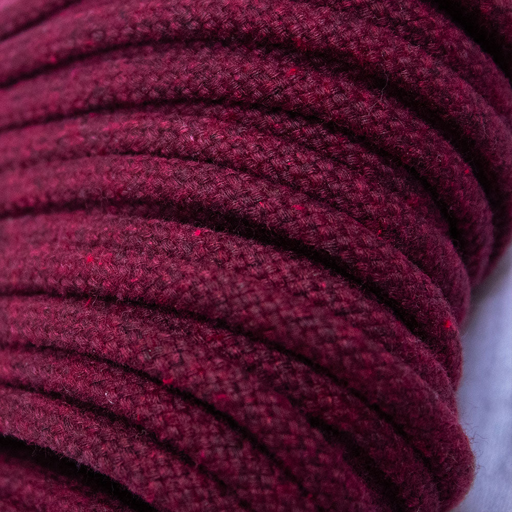 Cotton Cord 5 mm, 50 meters. MAROON (Burgundy) color