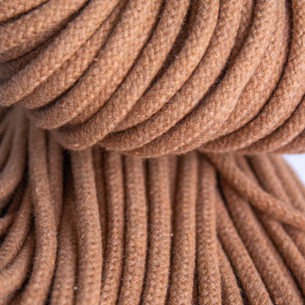 Cotton Cord 5mm, 50 meters. CARAMEL color