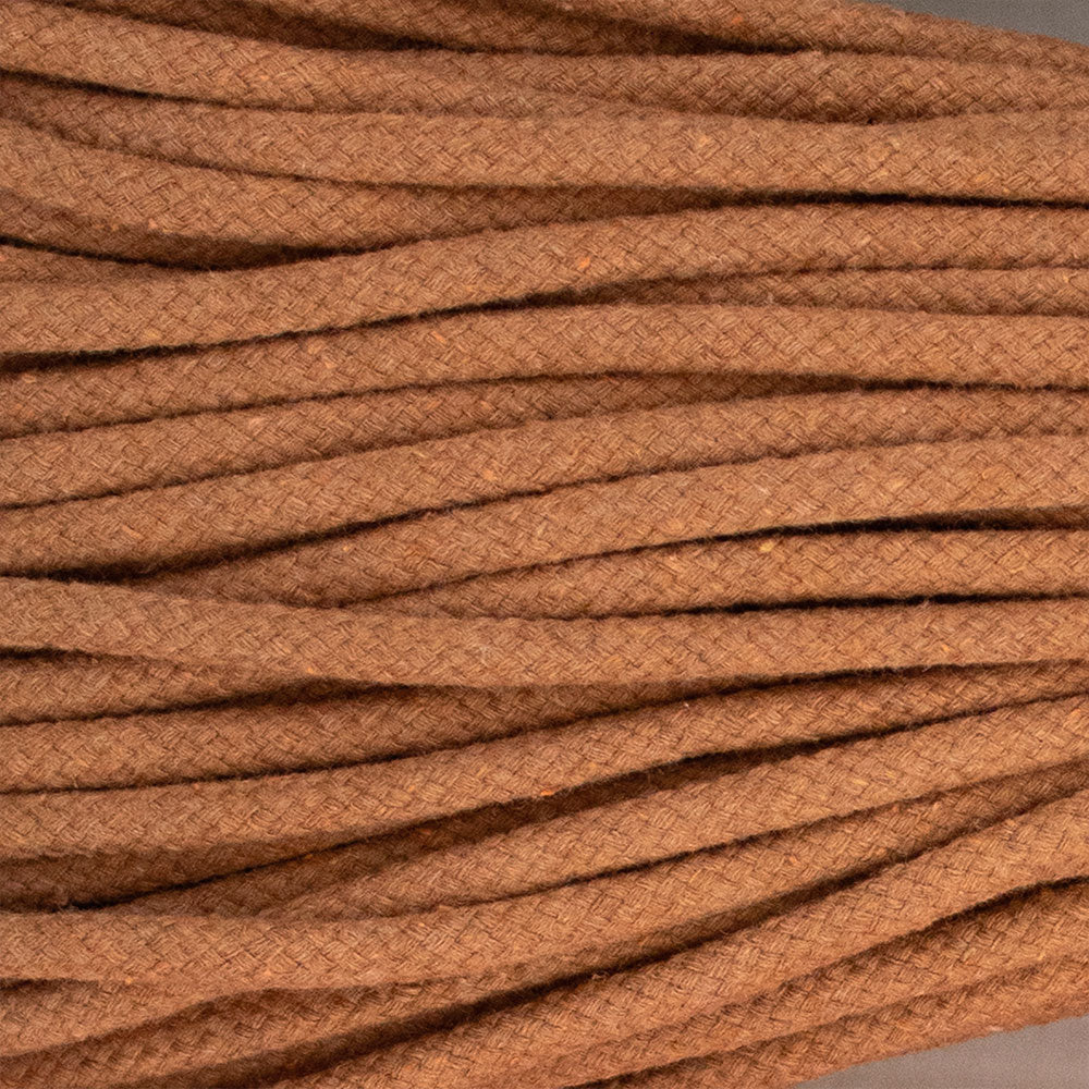 Cotton Cord 5mm, 19 meters. CARAMEL color
