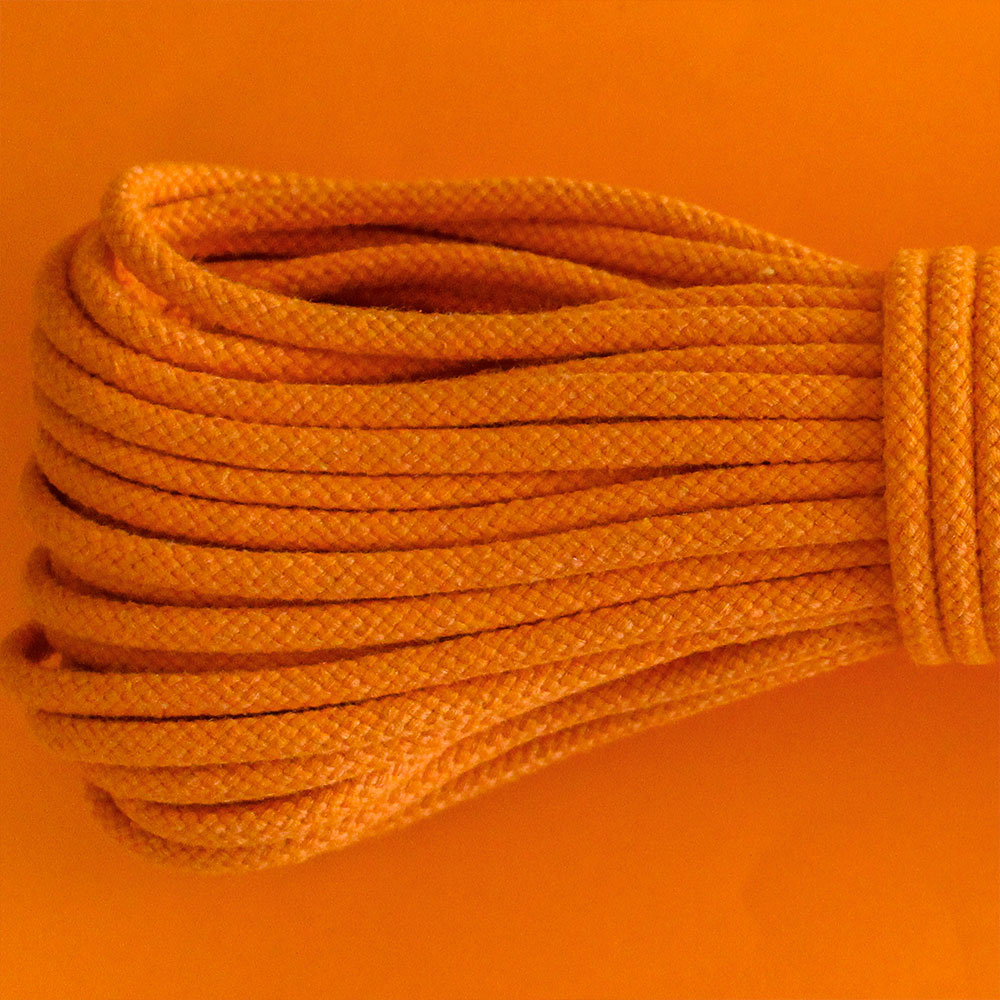 Cotton Cord 5 mm, 50 meters. ORANGE color