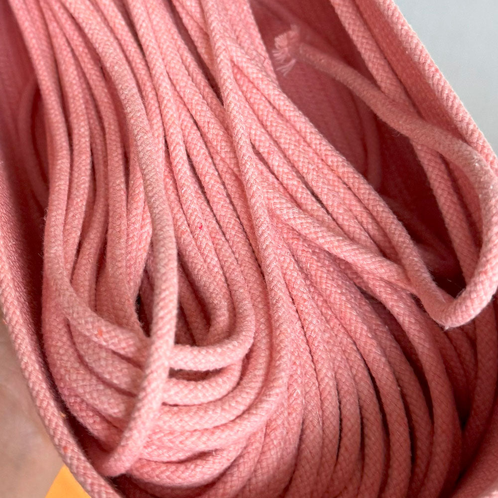 Cotton Cord 5 mm, 50 meters. PEACH color