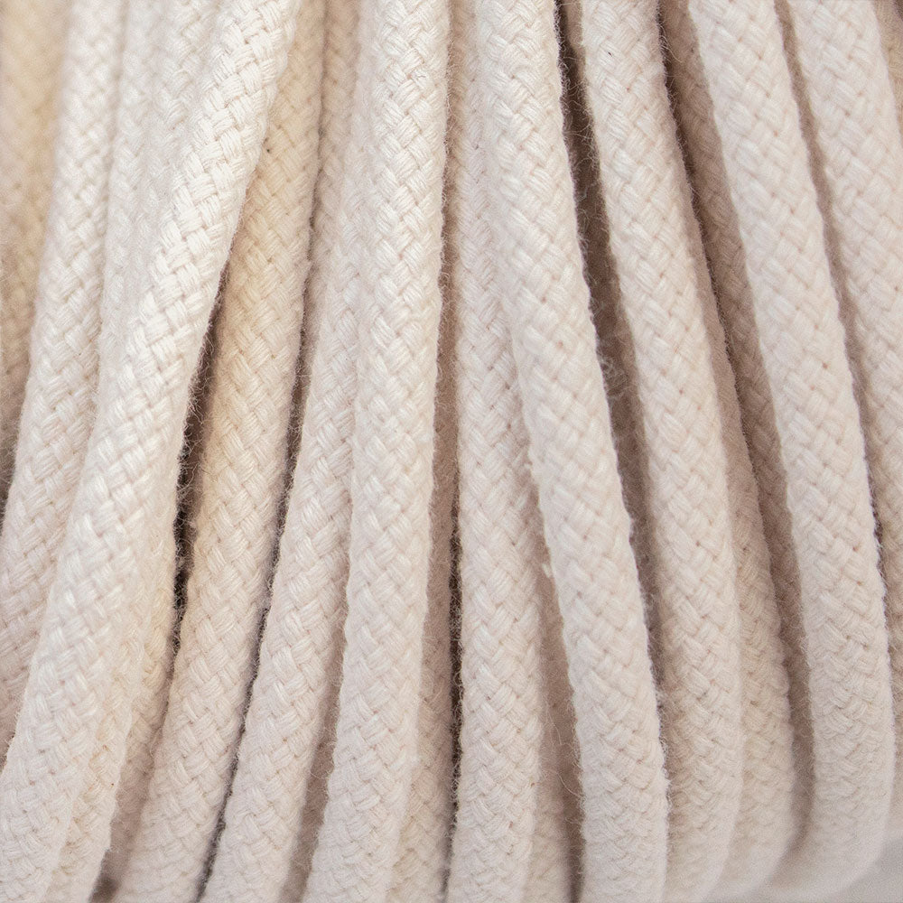 Cotton Cord 5mm, 50 meters. IVORY color