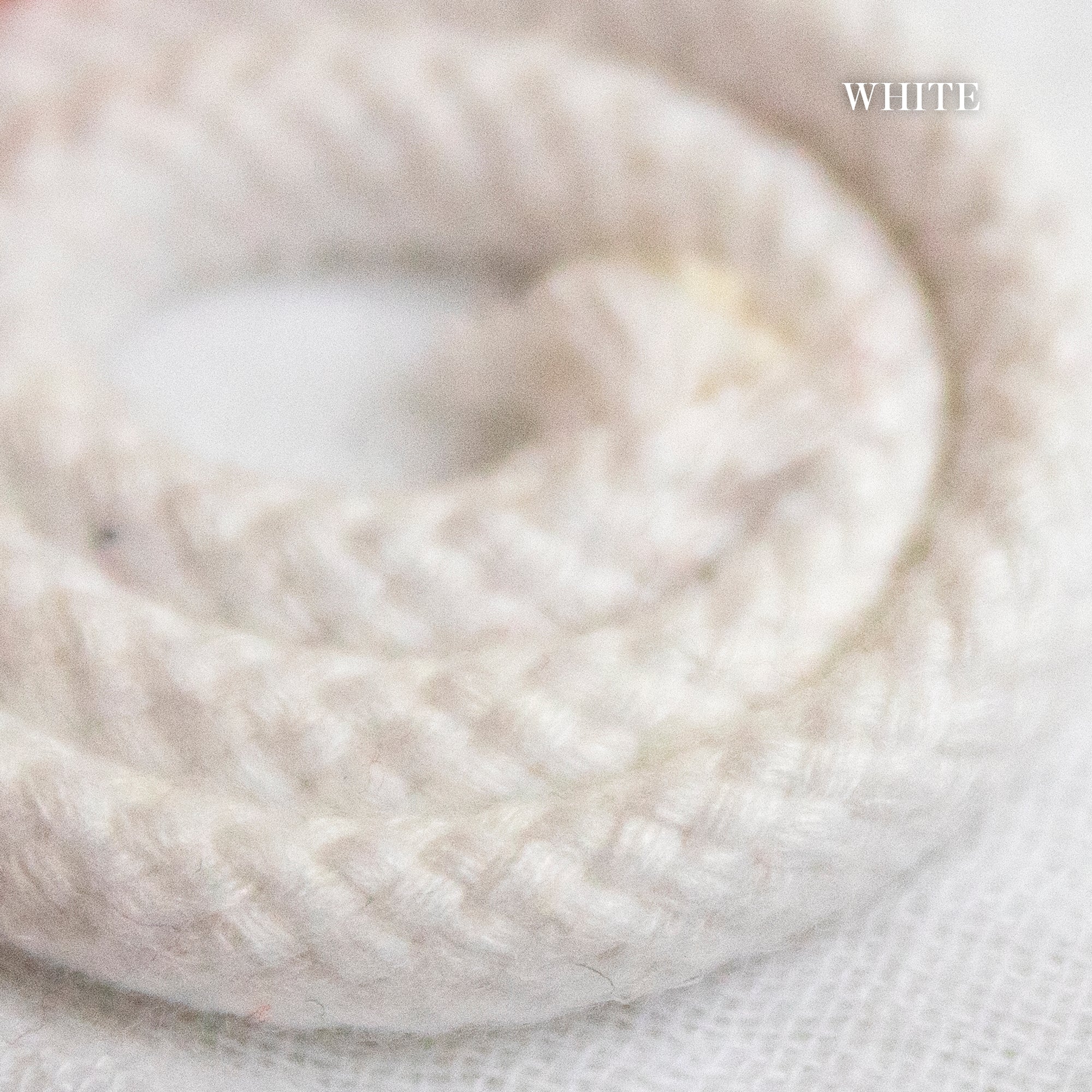 Cotton Cord 5mm, 50 meters. WHITE color