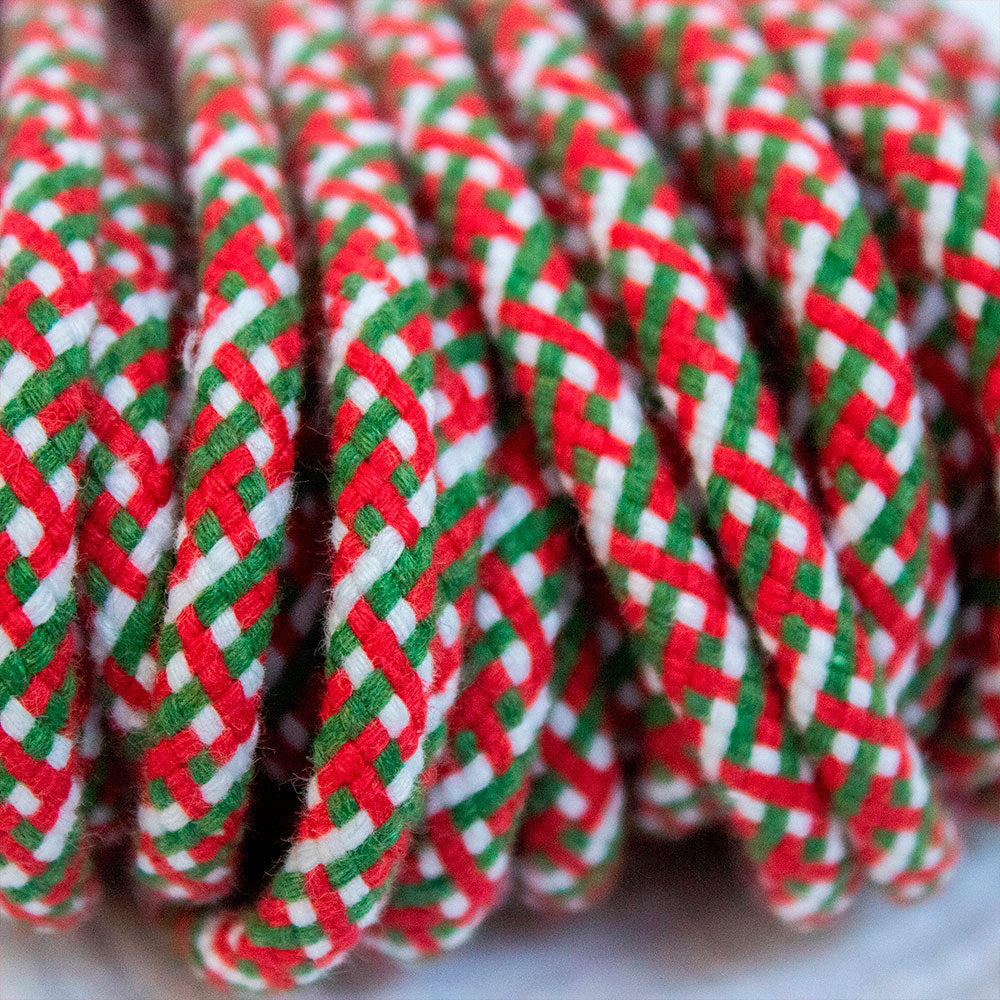 Cotton Cord 5mm, 50 meters. Christmas colors