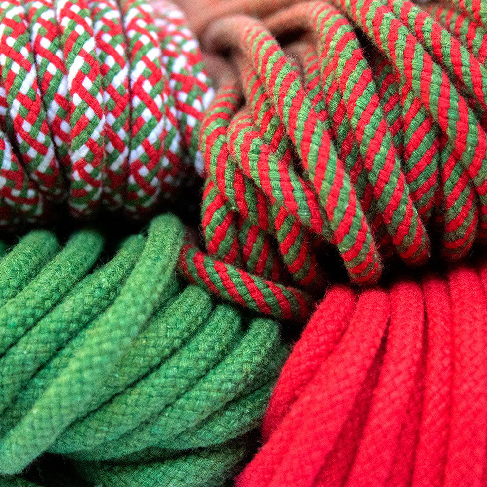 Cotton Cord 5mm, 50 meters. Christmas colors