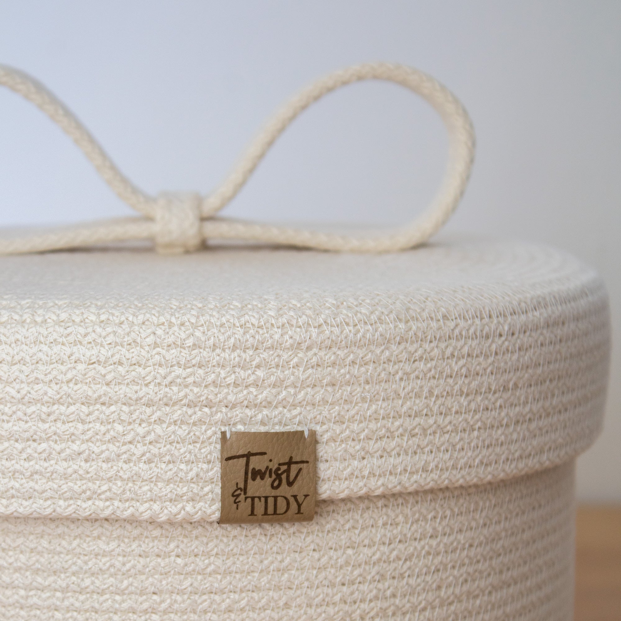 Basket With Lid Ivory